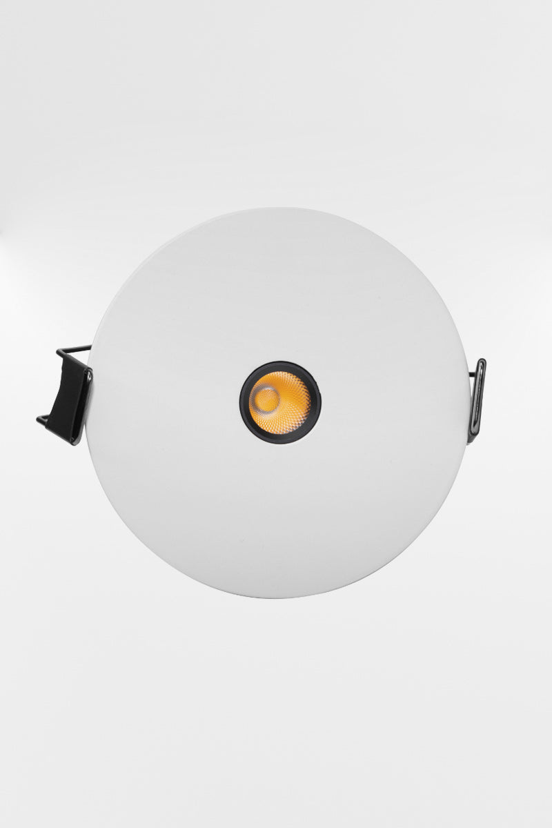 Face of the Pinhole 6W LED downlight. 