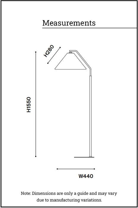 Bradhurst Floor Lamp Measurements
