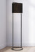 Floor lamp with black shade