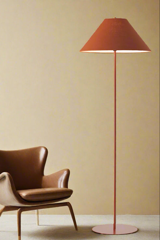 Paprika coloured floor lamp