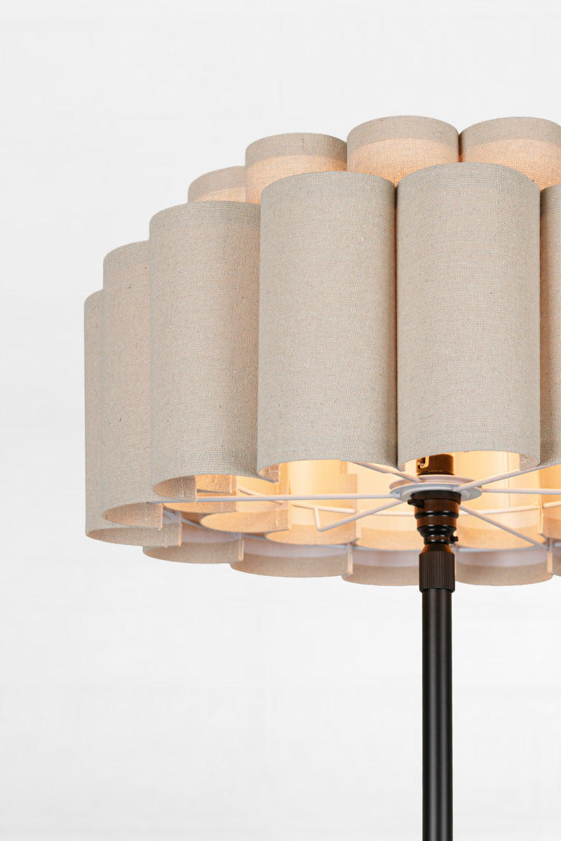 Scallop detailing creates visual interest and fabric creates tactile interest.