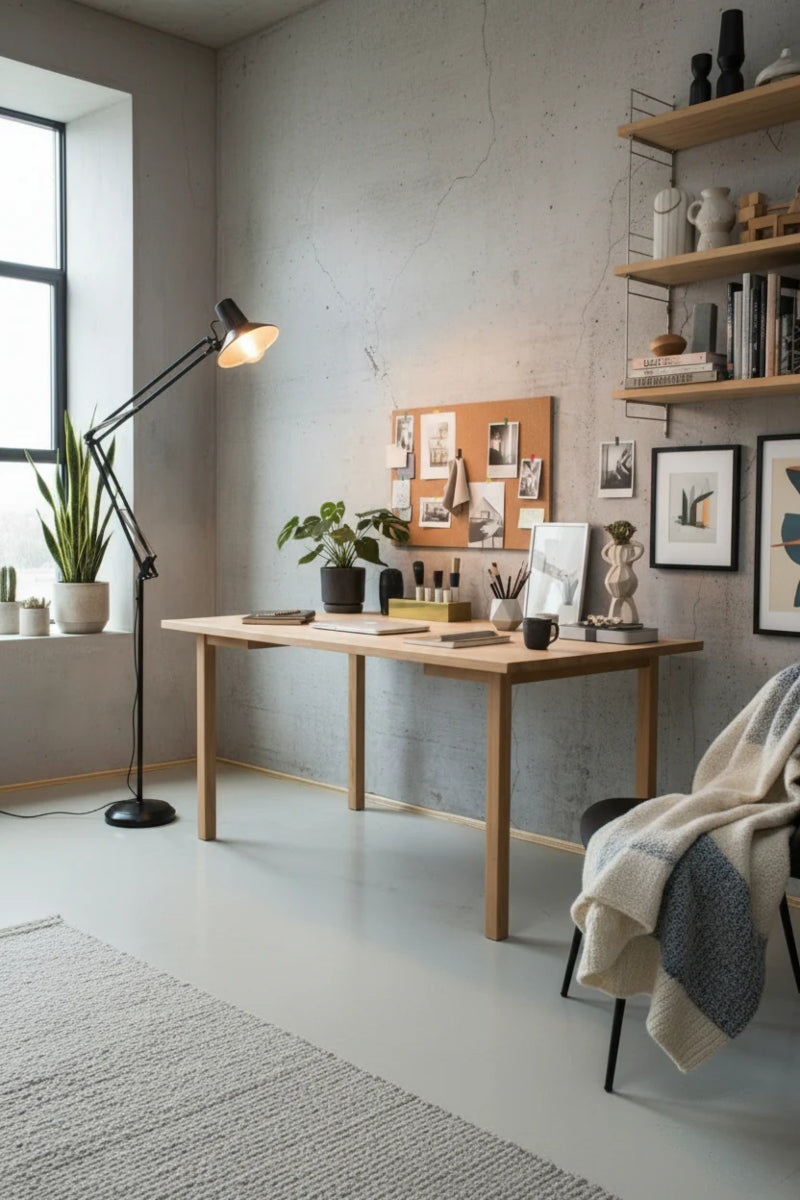 Large desklamp in home office