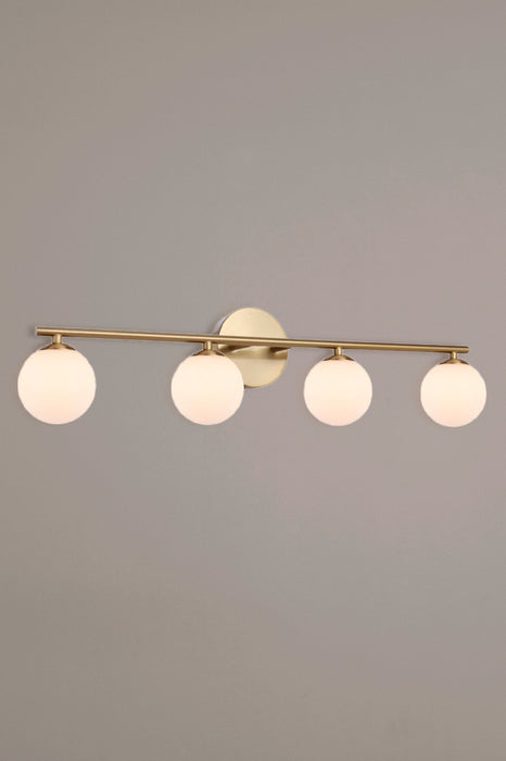 Banff Multi Light Linear Bathroom Fixture in Gold with 4 lights