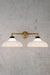 Large gold double arm wall light