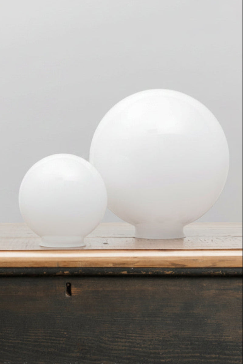 Small and medium opal glass ball shades