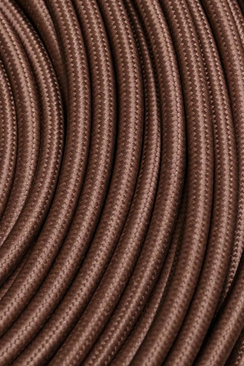 Dark Brown Braided Light Cord - 3 Core Insulated Cable – Fat Shack Vintage
