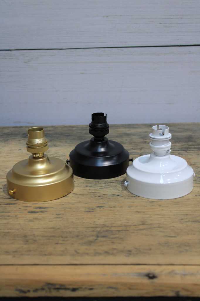 Curved-B22-Batten-Holders in three finishes