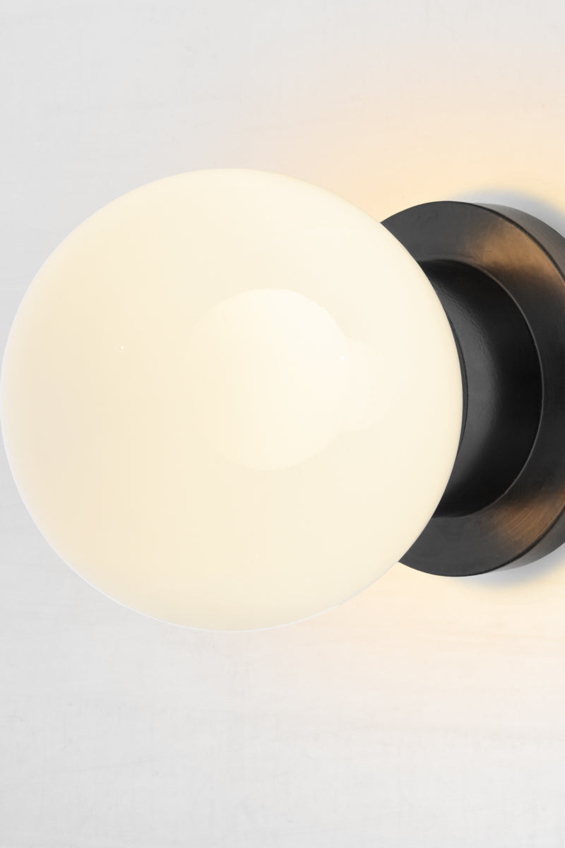 Bunker globe light housing shell is made from high strength die cast aluminium alloy in black textured paint