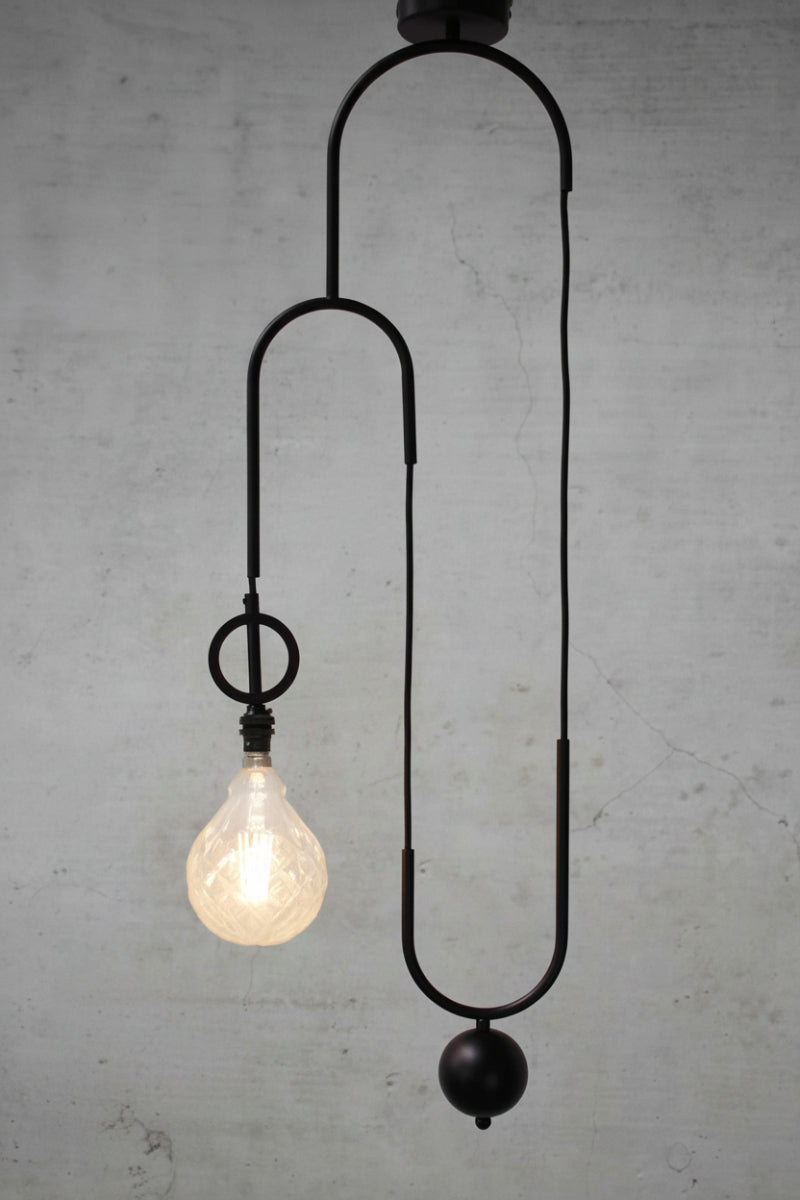 Black pulley pendant cord without disc