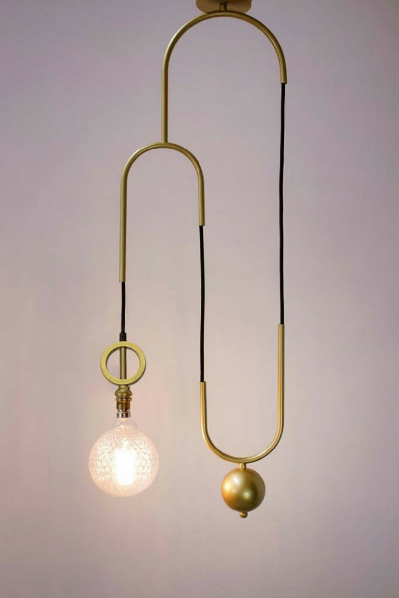 Gold brass pendant cord without disc