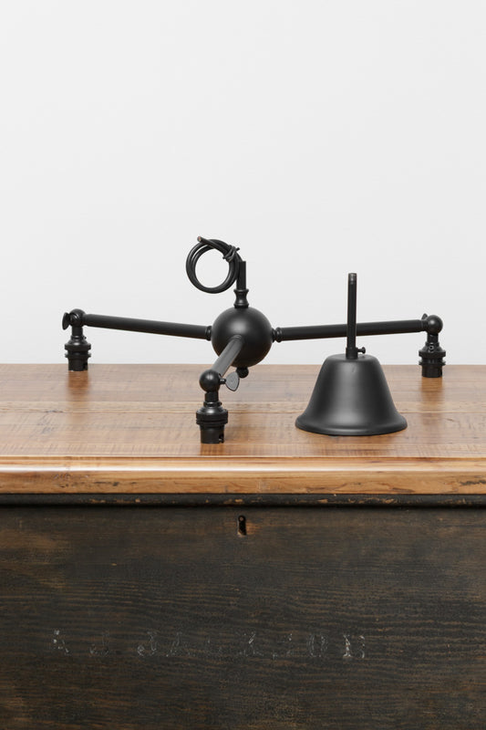 Uninstalled three arm black flush mount fixture