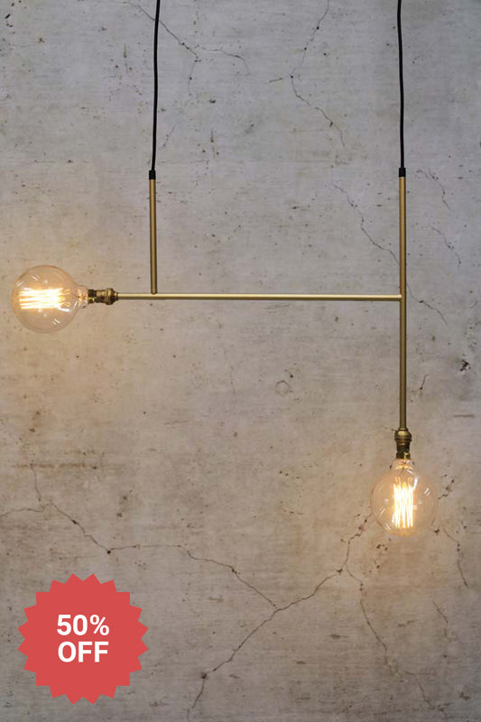 Junction Cross Pendant A  in brass gold