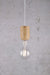 Nord Wood Pendant Light Cord B22 with bulb in it