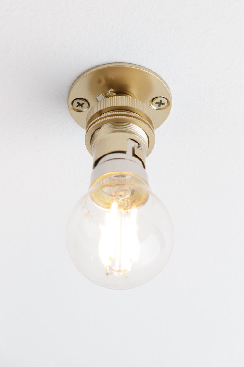 Close to ceiling batten holder. brass gold finish for shades or light bulbs that need to be close to the ceiling
