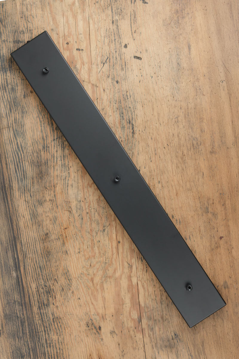 Black linear ceiling mount for Balmain Reeded Glass 3 Light Flush Mount