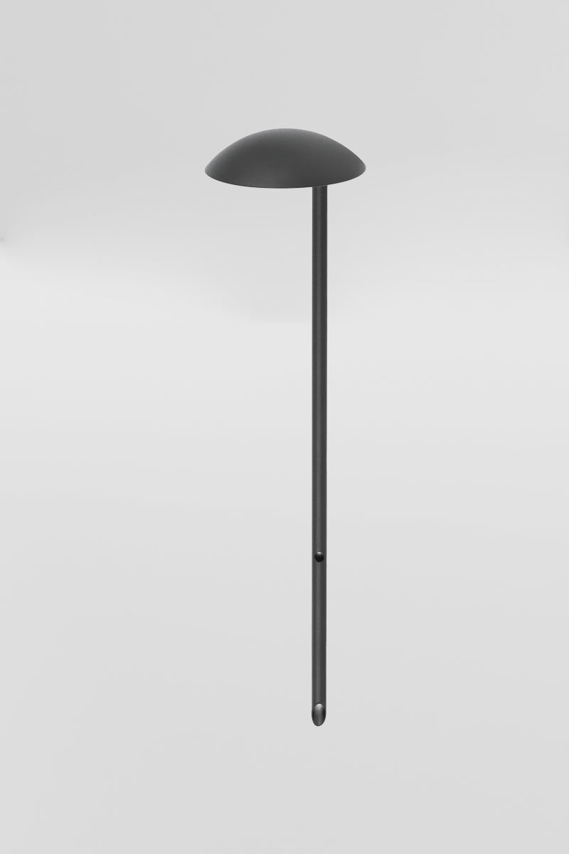 Black garden spike with built in LED light source