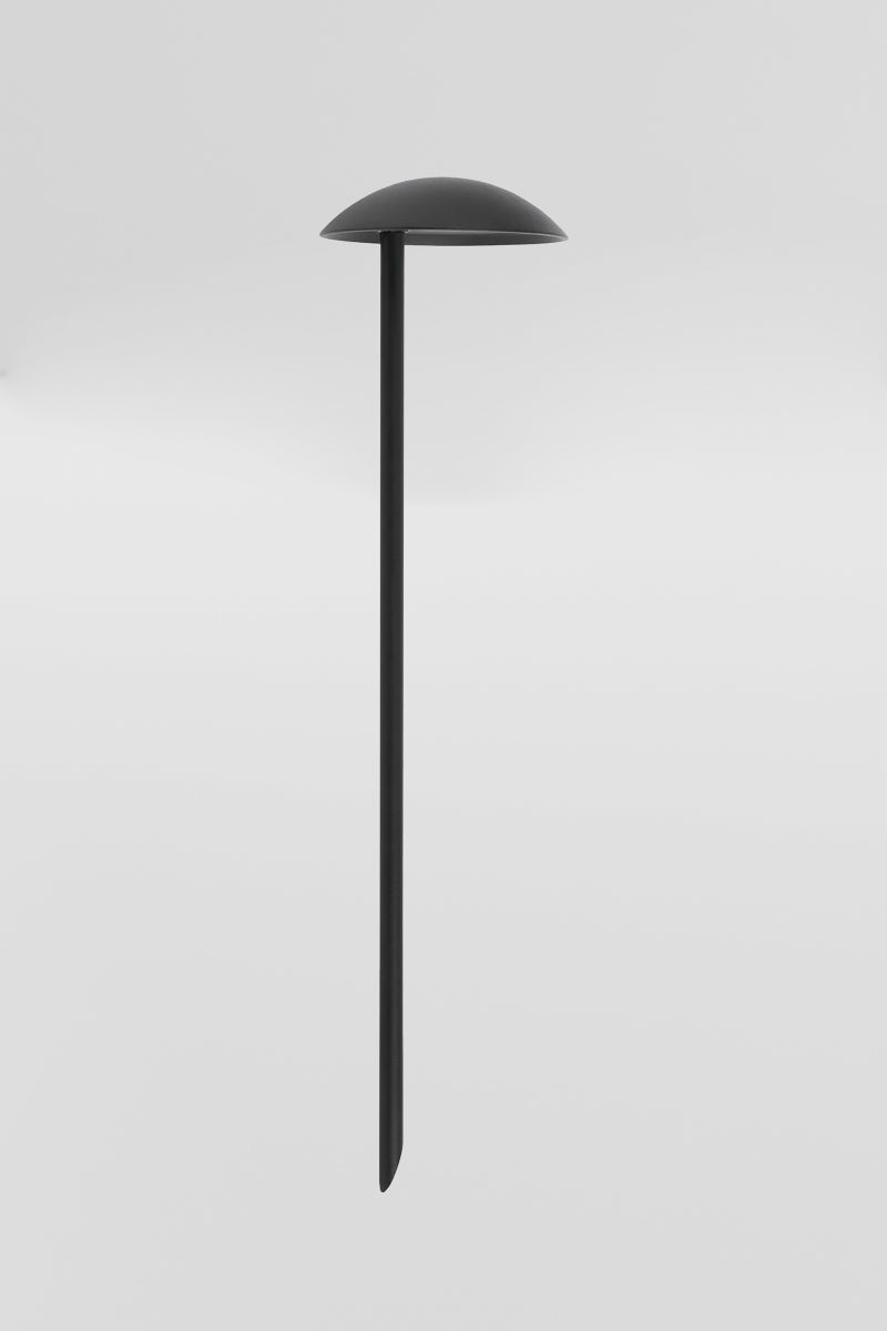 Black garden spike with built in LED light source