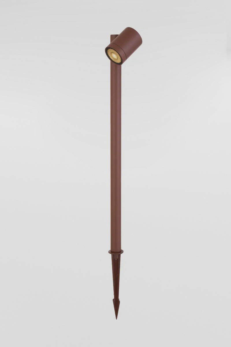 Corten 24V tall garden post light, IP65 outdoor rated, 600mm high