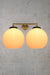 Michigan Open Glass Double Arm Wall Light Gold Large Shades