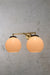 Michigan Open Glass Double Arm Wall Light Gold Large Shades
