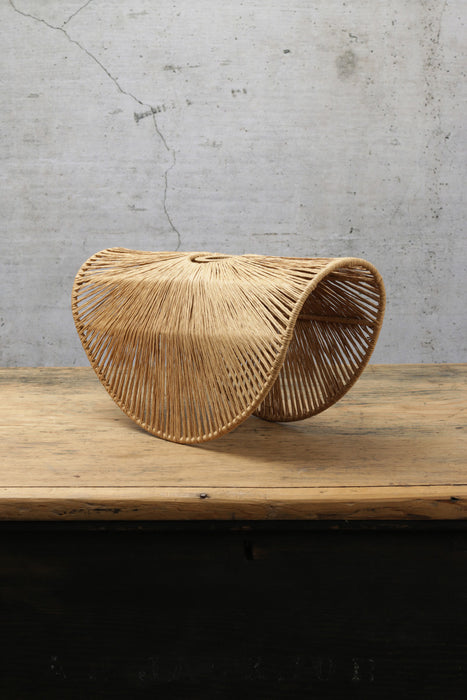 Handcrafted shade from natural raw paper fibres