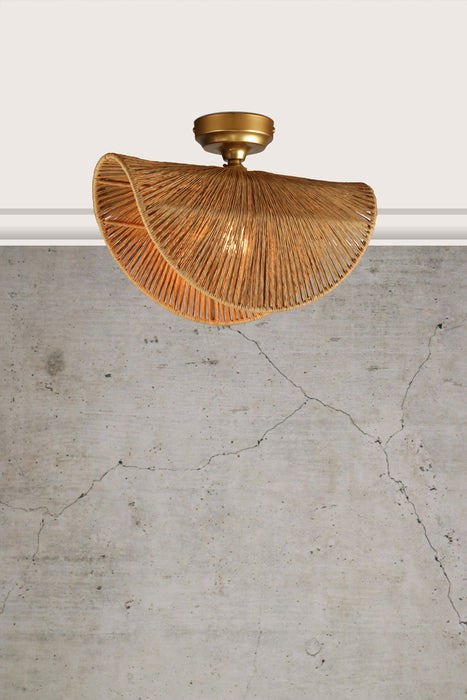 Angourie Rope ceiling light gold brass fitting