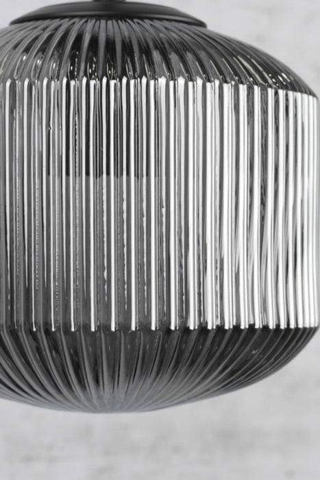 Steller Reeded Glass Pendant Light — Fat Shack Vintage