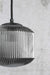 Steller grey reeded glass on one pendant no bulb