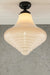 Schoolhouse ceiling light with opal shade