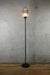 Lloyd Reeded Glass Floor Lamp clear shade black base