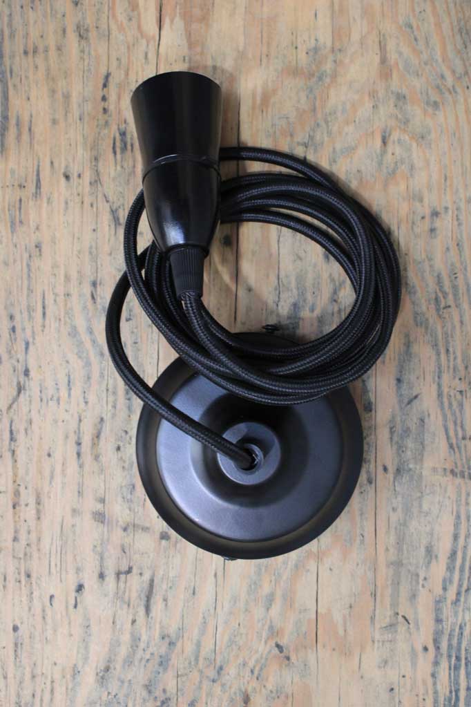 Black cloth cords for pendant. 