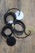 black, gold brass and white-Cable-Cords