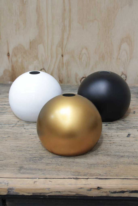 Bulb shade in three finishes