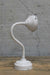 Gooseneck Exterior Wall Sconce with 3 ¼ Cup Cover in white  finish