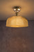 Amber glass ceiling light with gold/brass batten holder