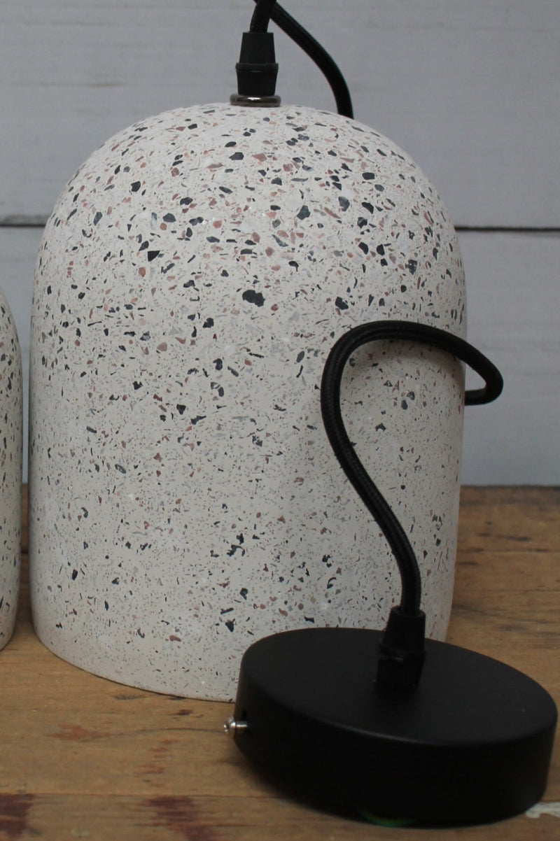 large Concrete terrazzo pendant light
