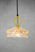 Glass pendant light with dixon gold brass cord without disc