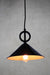 Cone pendant light with small black shade with no disc