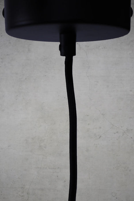Pendant cord with black ceiling mount