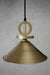  Bright brass finish with disc pendant cord