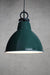 Federation green pendant light with black cord with disc