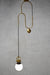 Gold brass opal pendant light with adjustable drop length
