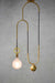 Gold brass pendant cord without disc