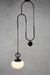 Opal glass pendant light with pulley pendant cord