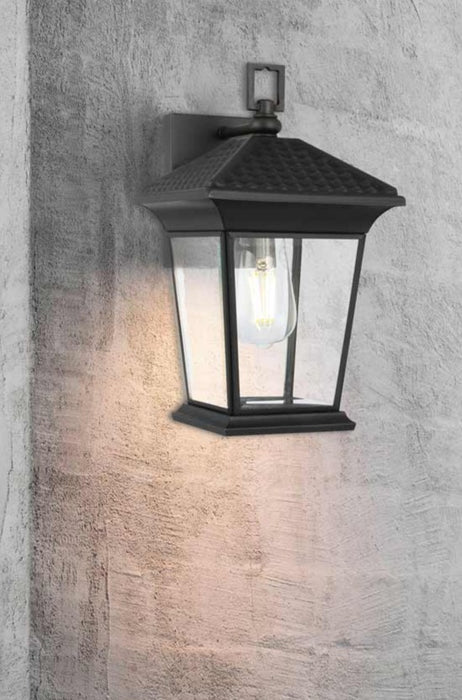 Compact Outdoor Wall Light in Black