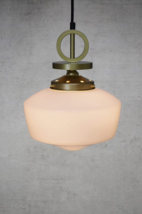 Washington pendant light with gold brass gallery and cord