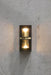 Highgate Outdoor Wall Light with brass accents