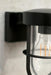 Maine Outdoor Wall Light in black with clear bulb