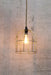 Large Gold/Brass Round Cage Light With Jute Cord