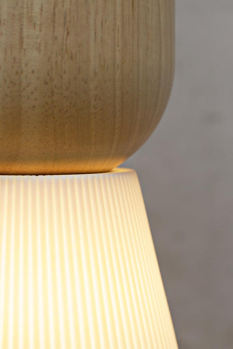 Forli Ceramic Nord Pendant Light has rib detailing